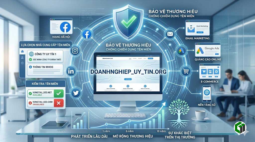 Tránh trùng thương hiệu và chọn nhà cung cấp domain uy tín