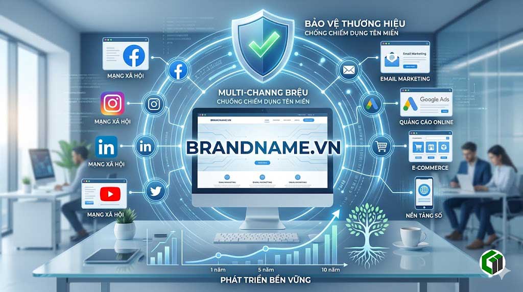 Domain giúp phát triển và bảo vệ thương hiệu trên internet