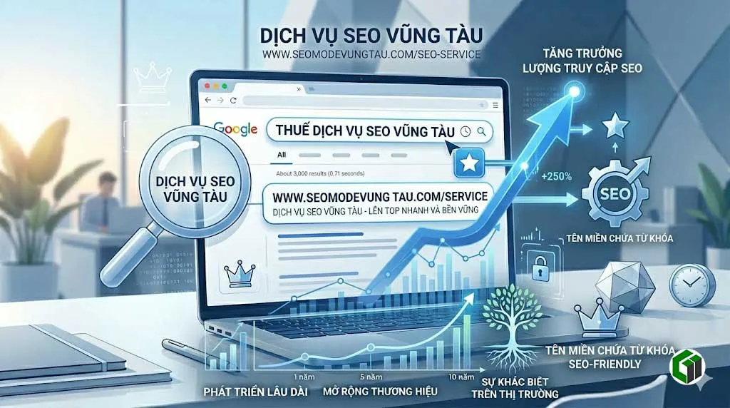 Domain chứa từ khóa ngành nghề và thân thiện với SEO