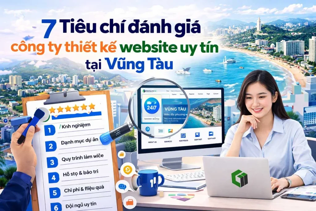 Hình minh họa 7 tiêu chí đánh giá công ty thiết kế website uy tín tại Vũng Tàu