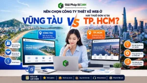 Hình minh họa so sánh công ty thiết kế web ở Vũng Tàu và đơn vị tại TP HCM