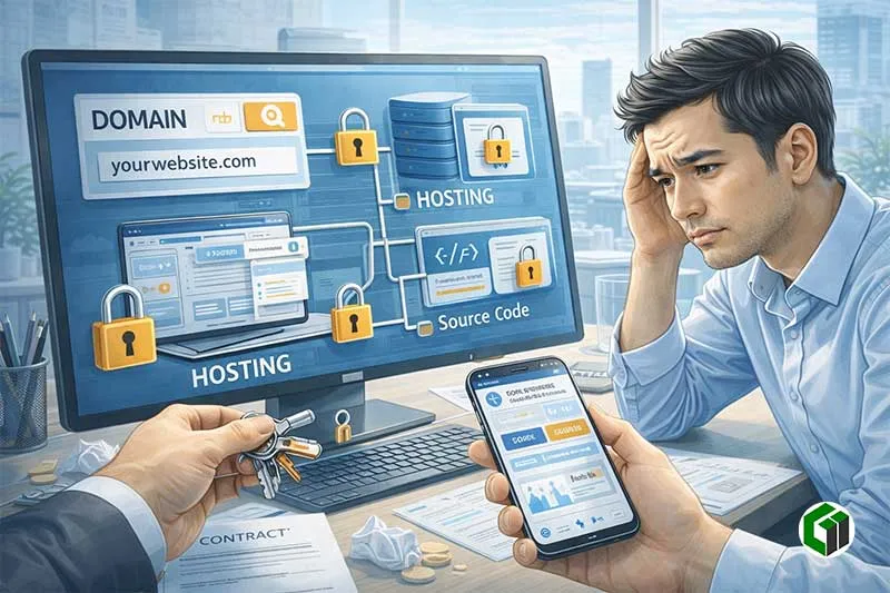 Quyền sở hữu domain hosting và source website