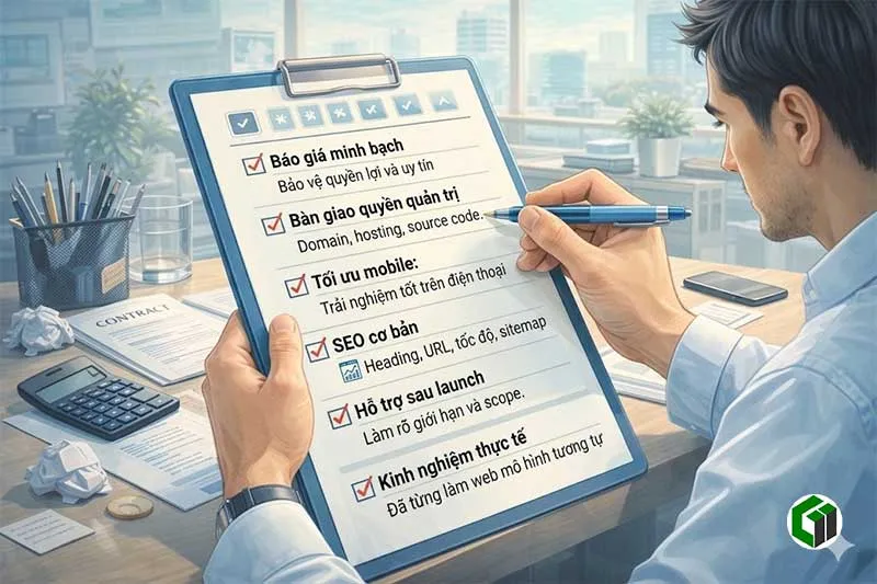 Checklist trước khi thuê làm website