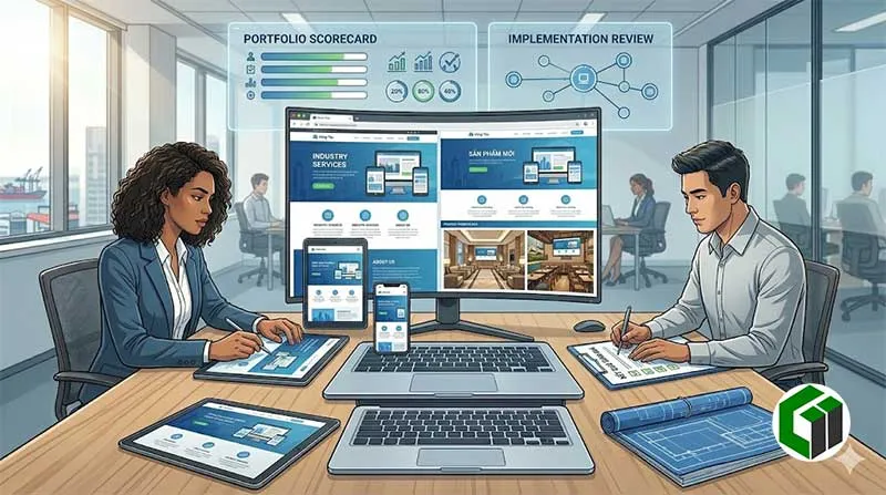 Portfolio website là tiêu chí quan trọng khi chọn công ty làm web