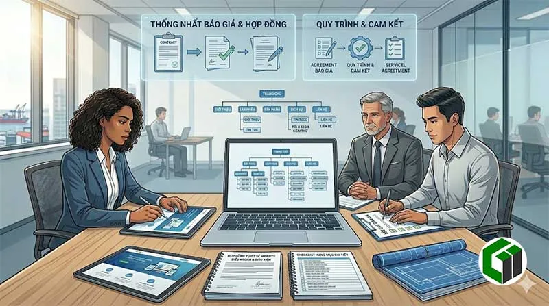 Báo giá và hợp đồng minh bạch khi thiết kế website