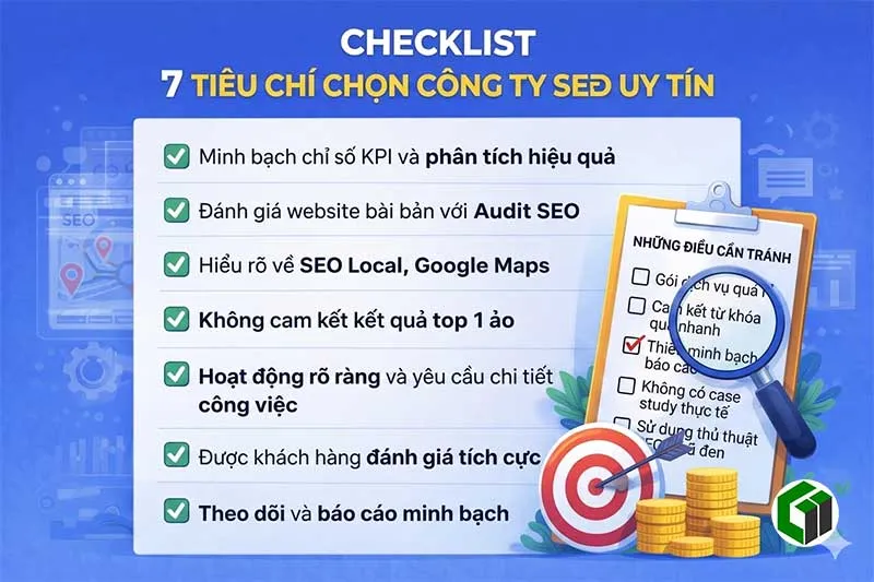 Checklist 7 tiêu chí chọn công ty SEO uy tín Checklist 7 tiêu chí chọn công ty SEO uy tín