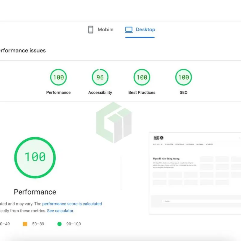 Minh họa tối ưu Core Web Vitals và trải nghiệm mobile cho website chuẩn SEO