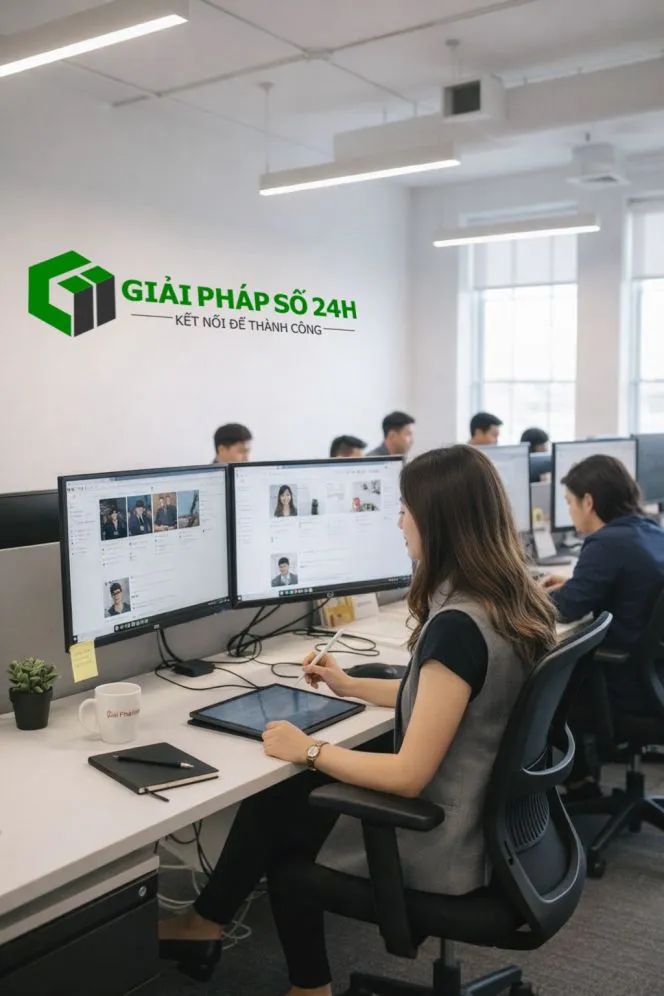 Đội ngũ làm việc tại Giải Pháp Số 24H