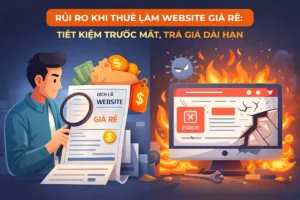 Minh họa rủi ro khi thuê làm website giá rẻ