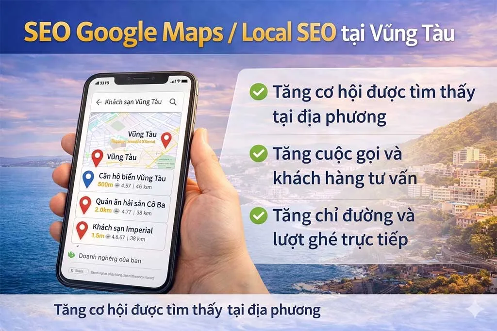 SEO Google Maps Vũng Tàu giúp doanh nghiệp tăng hiển thị tại địa phương