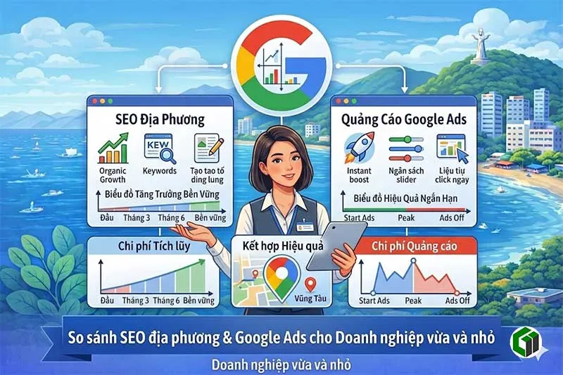 So sánh SEO và quảng cáo Google cho doanh nghiệp địa phương