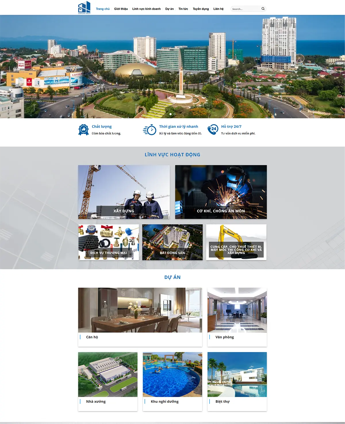 Thiết kế web Sinh Hùng Group tại Vũng Tàu